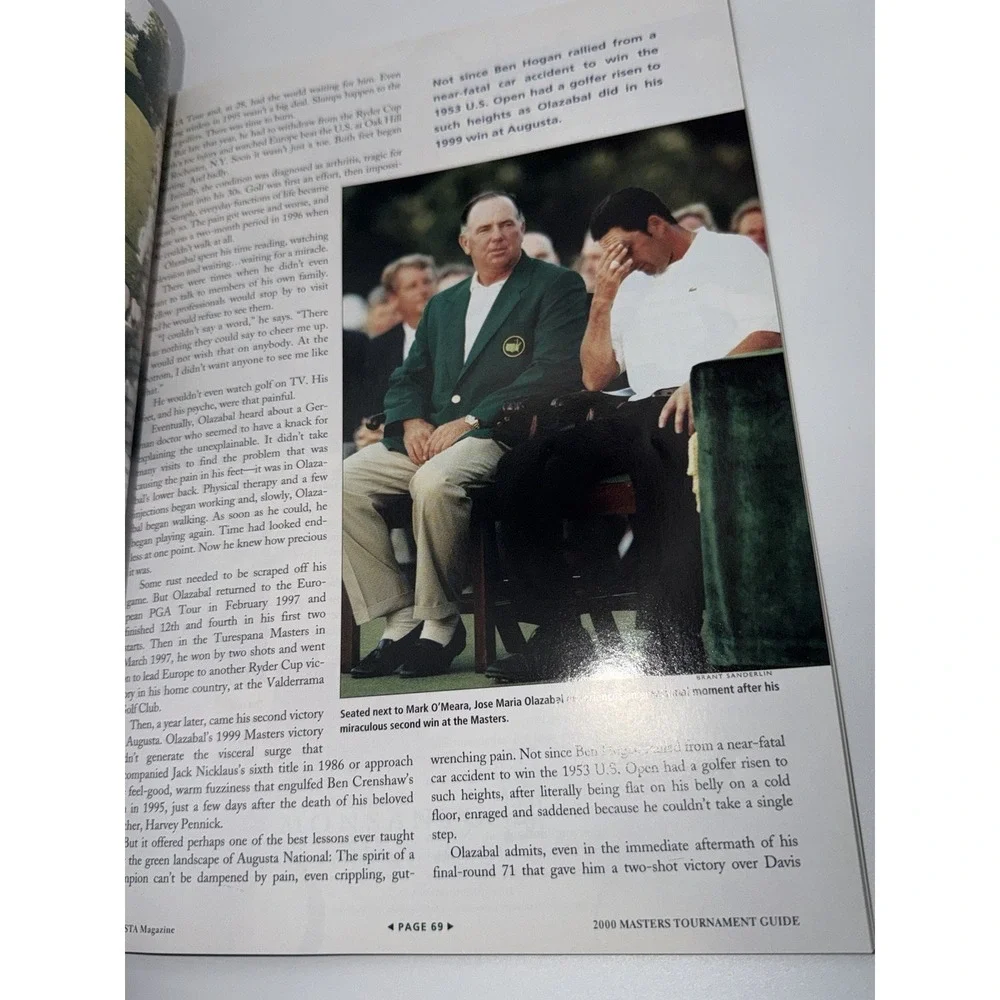 Masters 2000 Tournament Guide Augusta Magazine Tiger Woods Era